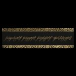 Lord of the Rings Leather Bookmark The One Ring Inscription