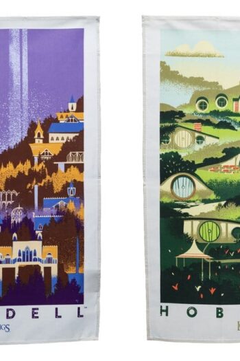 Lord of the Rings Tea Towel 2-Pack Rivendell & Hobbiton 70 cm