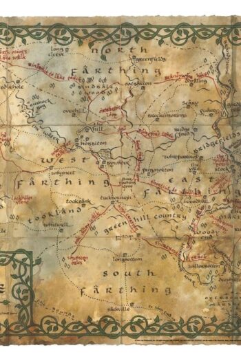 The Hobbit Art Print Map of the Shire 74 x 54 cm