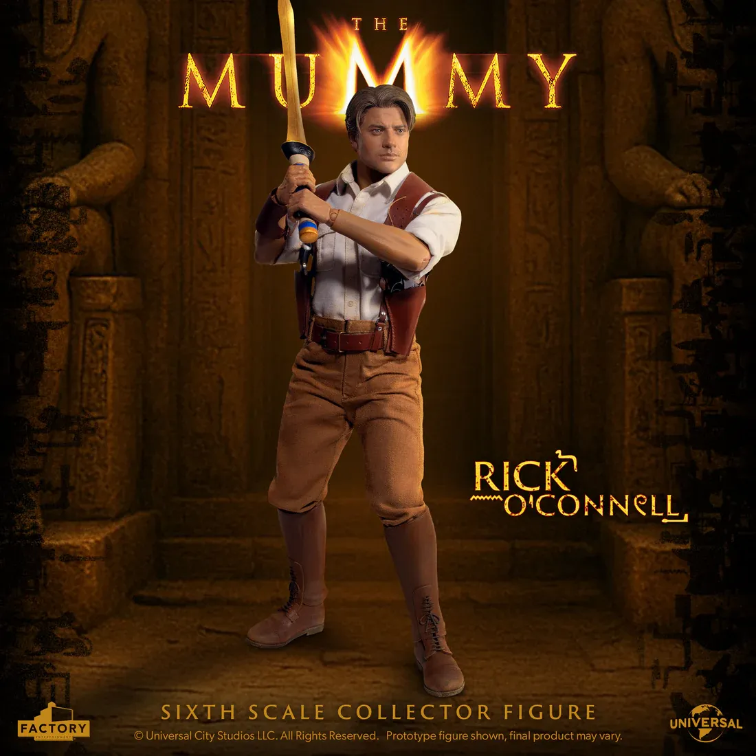 113508__7cb659f0 The Mummy Rick O'connell Sixth Scale Figure 1/6 Brendan Fraser by Factory Entertainment - immagine 1