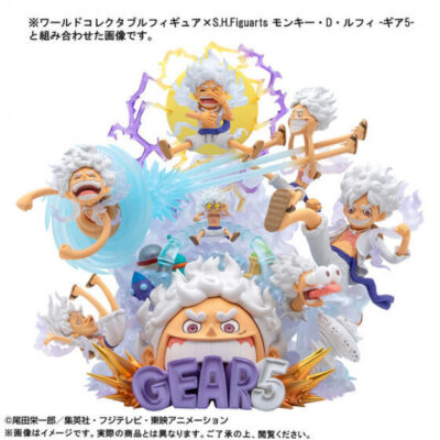 One Piece World Collectable Figure Premium - Monkey D. Luffy -Gear 5- Special Bandai Premium Exclusive - immagine 9