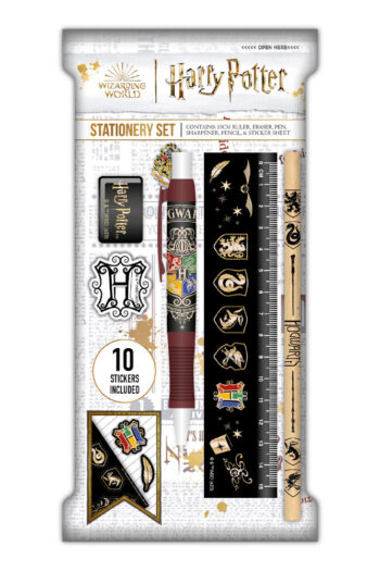 Harry Potter Stationery Set Paper Pouch Colourful Crest Case (6)