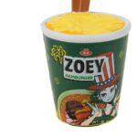 KPop Demon Hunters Squishy Anti Stress Figure Zoey Hamburger Noodles