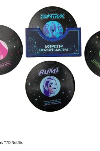 KPop Demon Hunters Set of 4 Coasters Hunters & Demons Soundtrack