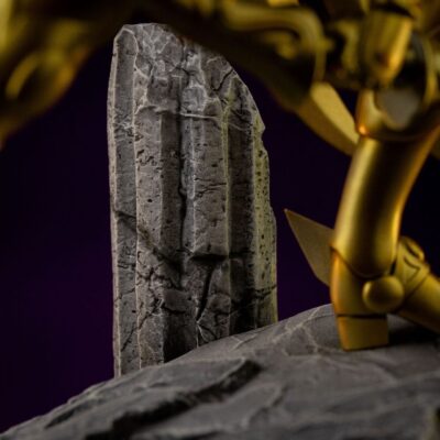 Saint Seiya Art Scale Statue 1/10 Sagittarius Aiolos 21 cm Micene e baby Athena Saori by Iron Studios - immagine 6