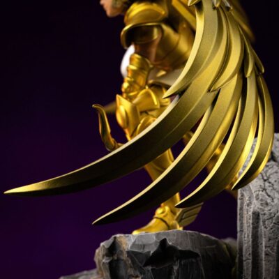 Saint Seiya Art Scale Statue 1/10 Sagittarius Aiolos 21 cm Micene e baby Athena Saori by Iron Studios - immagine 5