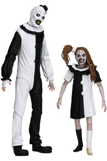 Terrifier 2 2-Pack Action Figures Ultimate Art the Clown & Little Pale Girl 18 cm