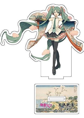 Hatsune Miku x Katsushika Hokusai iXima Die-Cut Acrylic Stand Shinagawa Gotenyama on the Tokaido 10 cm (5)