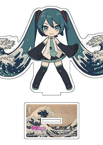 Hatsune Miku x Katsushika Hokusai iXima Die-Cut Acrylic Stand The Great Wave off Kanagawa (Chibi) 10 cm (5)