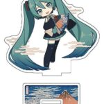 Hatsune Miku x Katsushika Hokusai iXima Die-Cut Acrylic Stand Fine Wind, Clear Morning (Chibi) 10 cm (5)