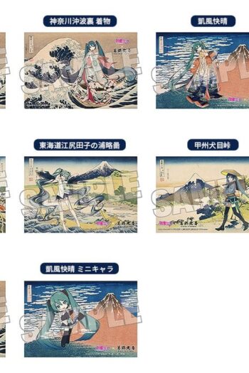 Hatsune Miku x Katsushika Hokusai iXima Postcard The Great Wave off Kanagawa (10)