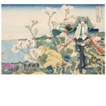 Hatsune Miku x Katsushika Hokusai iXima Postcard Shinagawa Gotenyama on the Tokaido (10)