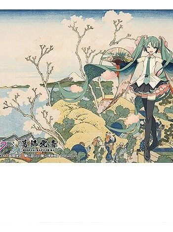 Hatsune Miku x Katsushika Hokusai iXima Postcard Shinagawa Gotenyama on the Tokaido (10)