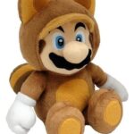 Super Mario Plush Figure Tanooki Mario 22 cm
