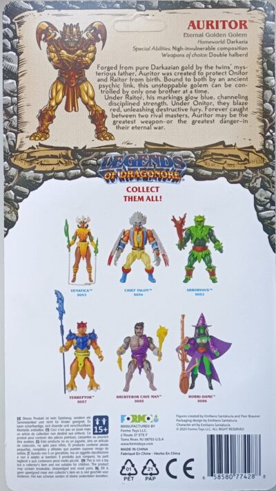 Legends of Dragonore Auritor™ Golem Red 14 cm CONVENTION EXCLUSIVE Action Figure by Formo Toys - immagine 3