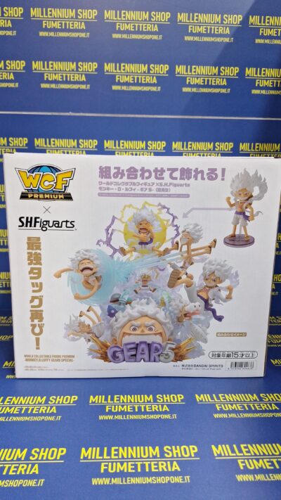 One Piece World Collectable Figure Premium - Monkey D. Luffy -Gear 5- Special Bandai Premium Exclusive - immagine 11