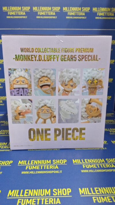 One Piece World Collectable Figure Premium - Monkey D. Luffy -Gear 5- Special Bandai Premium Exclusive - immagine 12