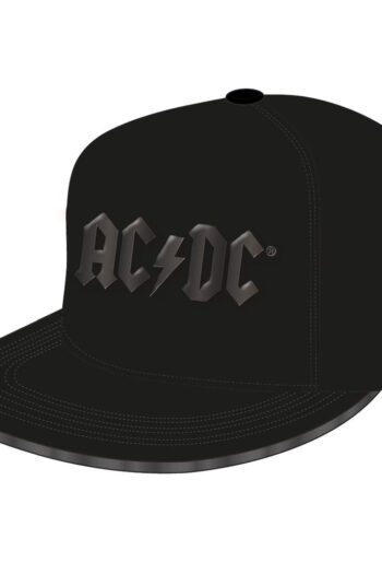ACDC Snapback Cap Shiny Black Logo
