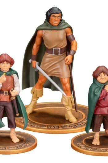 Lord of the Rings Animated Film PVC Figures 3-Pack Frodo, Aragorn, and Samwise
