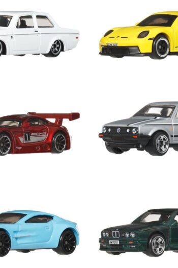 Hot Wheels Silver Series Die-Cast Vehicle 6-Pack 1/64 Euro Style