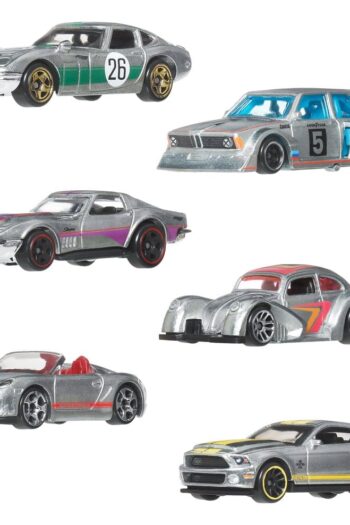 Hot Wheels Silver Series Die-Cast Vehicle 6-Pack 1/64 ZAMAC