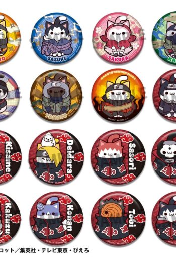 Naruto Shippuden Mega Cat Project Nyaruto! Enamel Pins Collection 2 6 cm Blind Box Assortment (16)