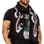 Harry Potter Scarf Dark Arts Spell Long Length Black