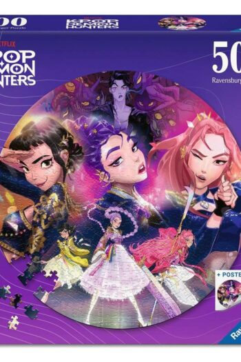 KPop Demon Hunters Round Jigsaw Puzzle For the fans! (500 Pieces)