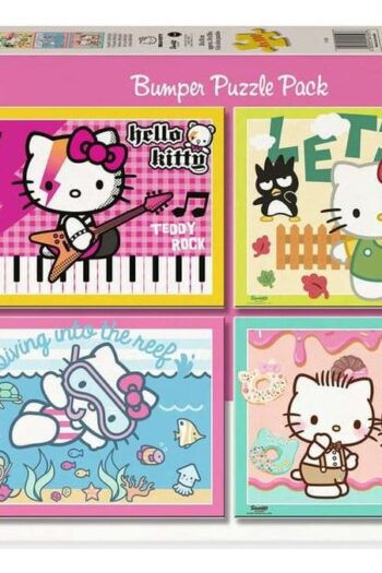 Hello Kitty Puzzle 4-Pack Let's Go, Hello Kitty! (4x100 Pieces)