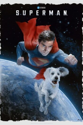 DC Comics Fine Art Print Superman and Krypto 46 x 61 cm - unframed