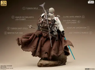 STAR WARS - Mythos - Obi-Wan Kenobi Polystone Statue by Sideshow - immagine 3