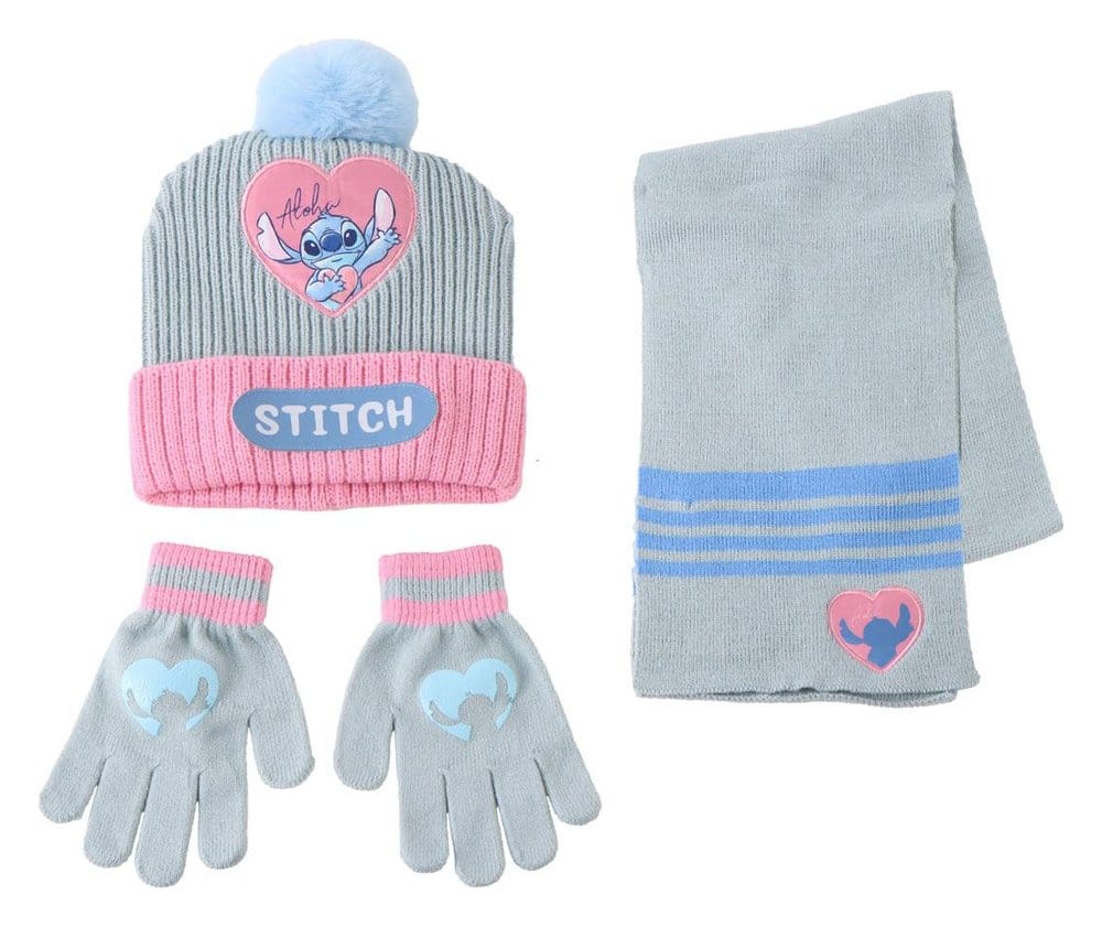 x_cer2200010586 Lilo & Stitch Beanie, Scarf & Gloves 3-Set - immagine 1