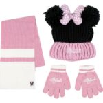 Disney Beanie, Scarf & Gloves 3-Set Minnie Mouse