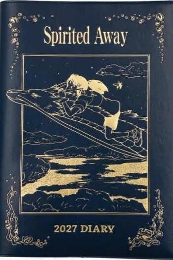 Spirited Away Diary Haku dragon & Chihiro blue gold foil