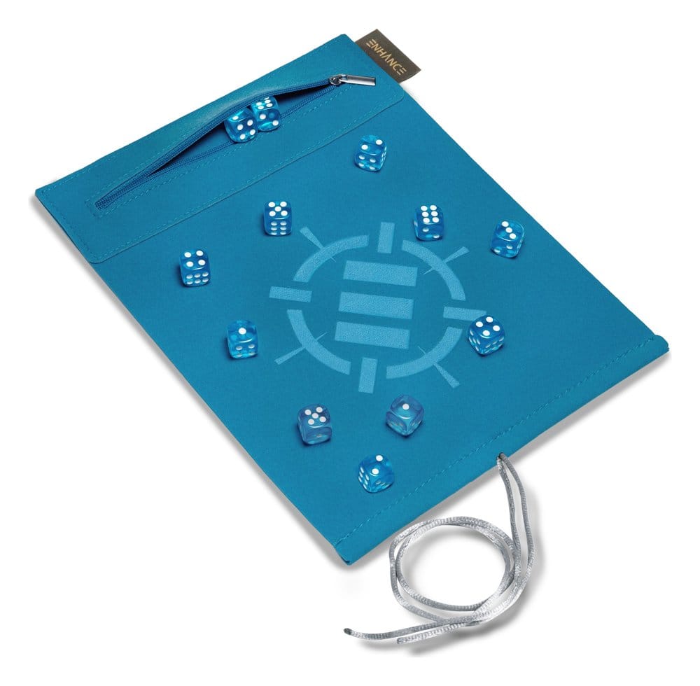 x_enttdr6100blew Enhance Tabletop Accessories Roll on a Scroll Dice and Rolling Mat Blue - immagine 1
