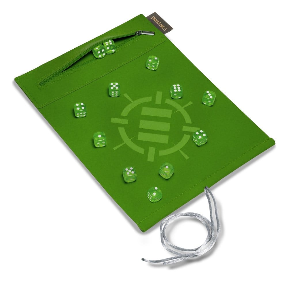 x_enttdr6100gnew Enhance Tabletop Accessories Roll on a Scroll Dice and Rolling Mat Green - immagine 1