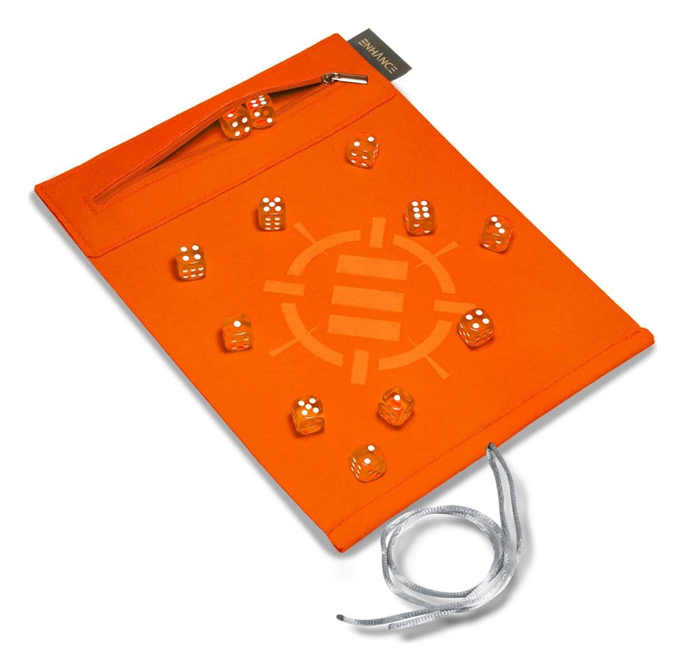 x_enttdr6100ogew Enhance Tabletop Accessories Roll on a Scroll Dice and Rolling Mat Orange - immagine 1