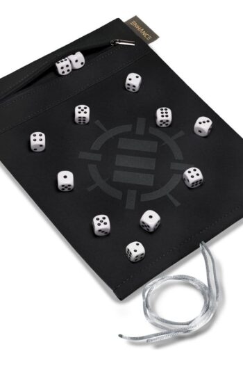 Enhance Tabletop Accessories Roll on a Scroll Dice and Rolling Mat White