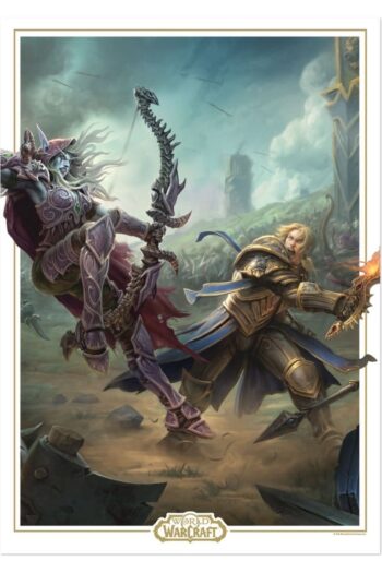 World of Warcraft Art Print Sylvanas vs Anduin Wrynn Limited Edition 42 x 30 cm