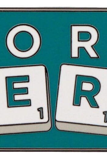 Scrabble Pin Badge Word Nerd Limited Edition