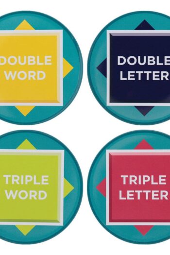 Scrabble Coaster 4-Pack Printed Metal