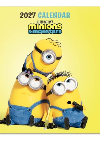 Minions Wall Calendar 2027 30 x 30 cm