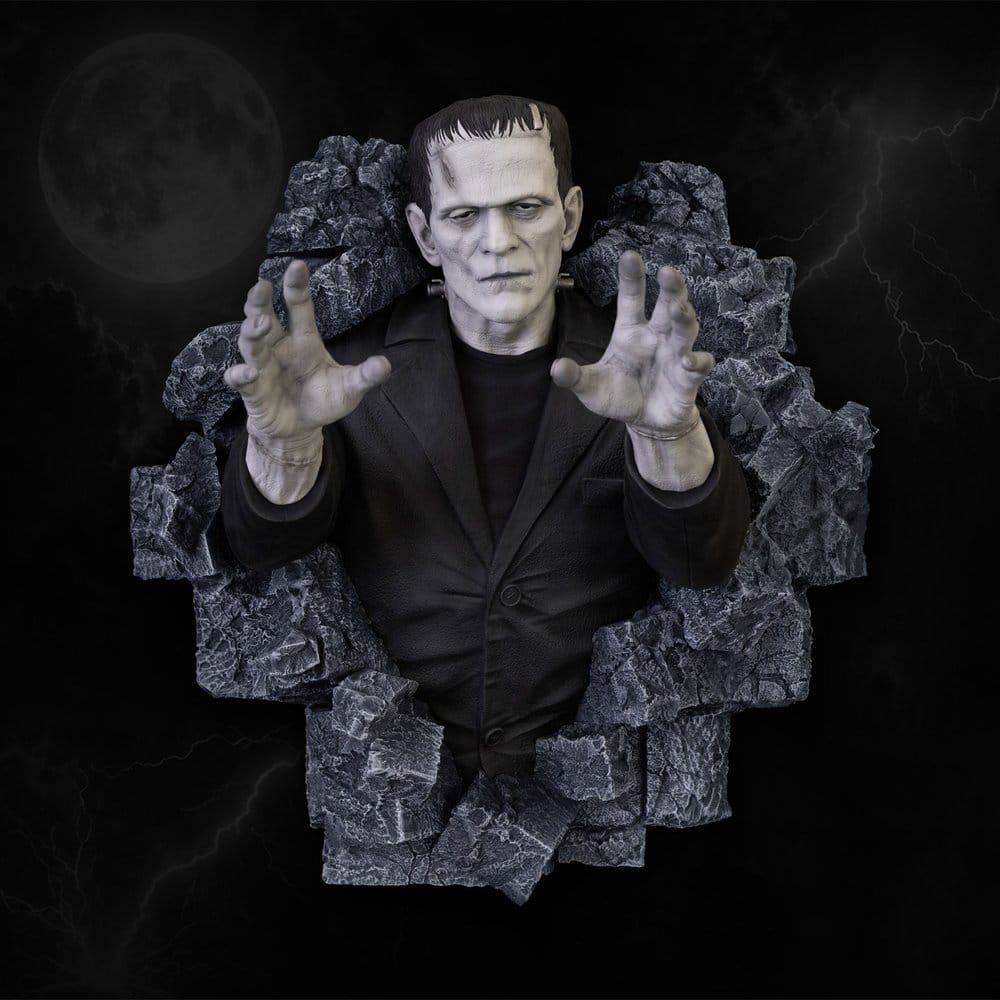 x_hcg9505 Frankenstein Wall Sculpture Classic Horror Edition Half Scale 48 cm - immagine 1