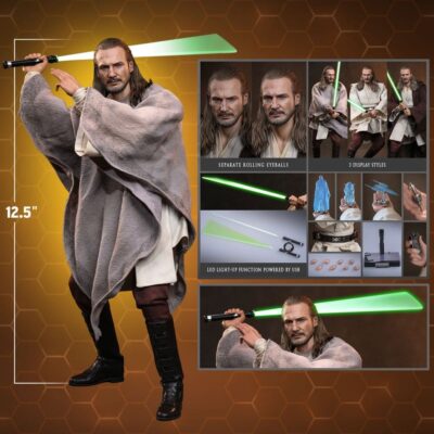 Star Wars Movie Masterpiece Action Figure 1/6 Qui-Gon Jinn (Collector Edition) 32 cm by Hot Toys - immagine 18