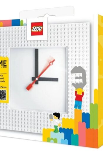 Lego Wall Clock Time by IQHK White