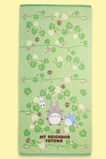 My Neighbor Totoro Towel Totoro Green Leaf 70 x 140 cm