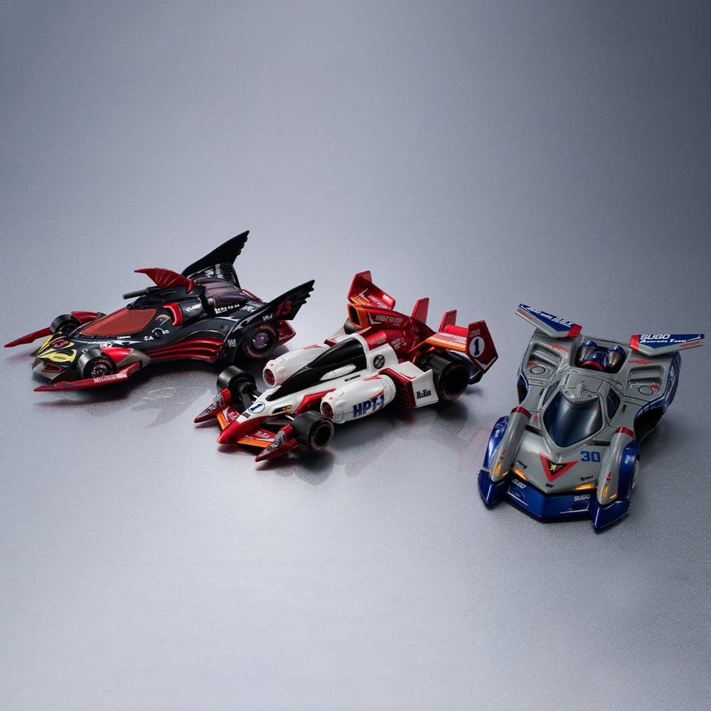 x_meho850776 Future GPX Cyber Formula Cyber Formula Collection -Heritage Edition- Vehicle Set 3-Pack Asurada G.S.X Aero Mode & Knight Savior 005 & Missionel VR-4 - immagine 1