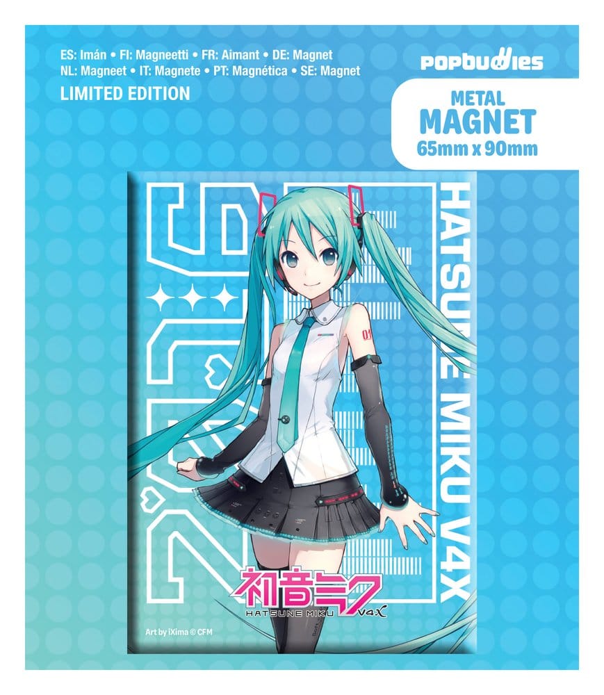 x_popb-pbma16 Hatsune Miku Fridge Magnet V4x Metal - immagine 1