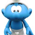 The Smurfs Vinyl Figure Smurf White and Blue - Flocked 19 cm