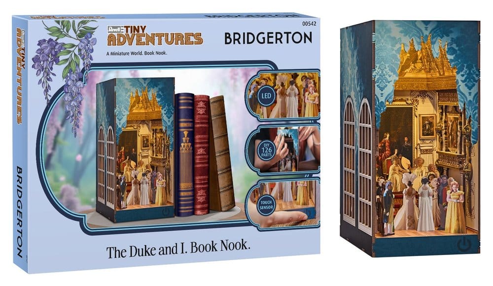 x_rev00542 Bridgerton Tiny Adventures Book Nook Mini Diorama The Duke and I 18 cm - immagine 1